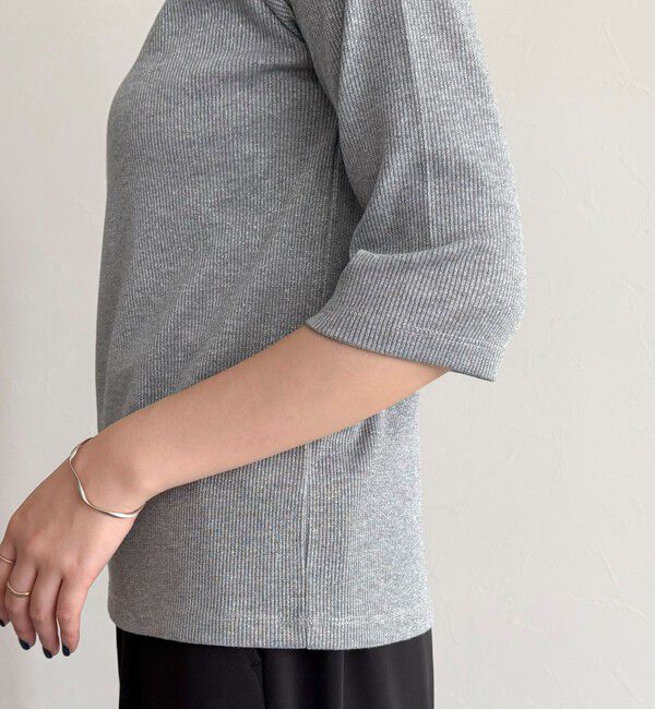 fredy emue「ラメテレコボートネックカットソー」|Tシャツ・カットソー|