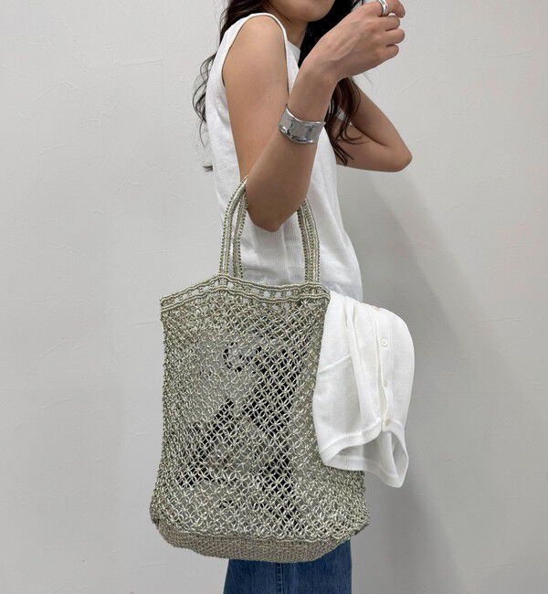 fredy emue「【The Bagmati】メタルコードメッシュ編みトートバッグ」|かごバッグ|