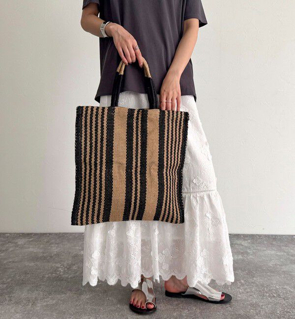 fredy emue「【TARANGO/タランゴ】 ジュートフラットトートバッグ」|トートバッグ|ブラック系その他