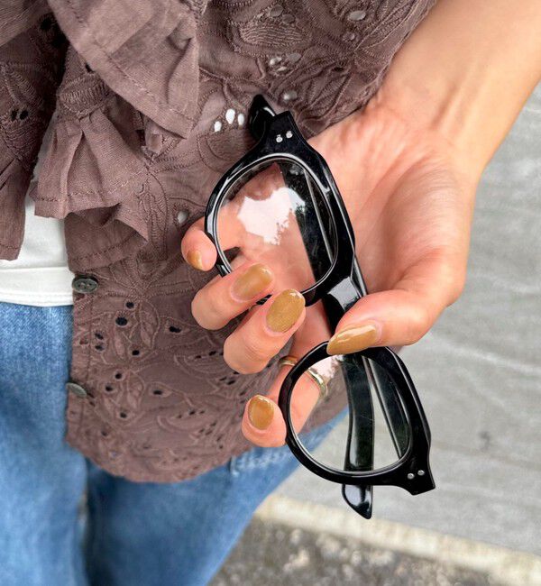 fredy emue「【haruセレクト】ブラック太フレームメガネ」|メガネ|