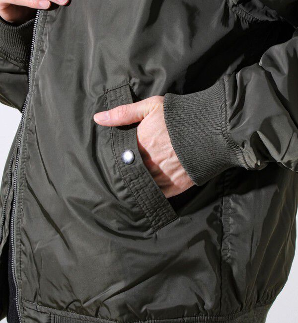 GLOSTER「【フード脱着/2WAY】リブスタンドブルゾン」|ブルゾン・スタジャン|