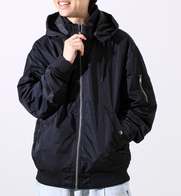 GLOSTER「【フード脱着/2WAY】リブスタンドブルゾン」|ブルゾン・スタジャン|
