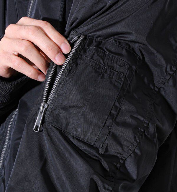 GLOSTER「【フード脱着/2WAY】リブスタンドブルゾン」|ブルゾン・スタジャン|