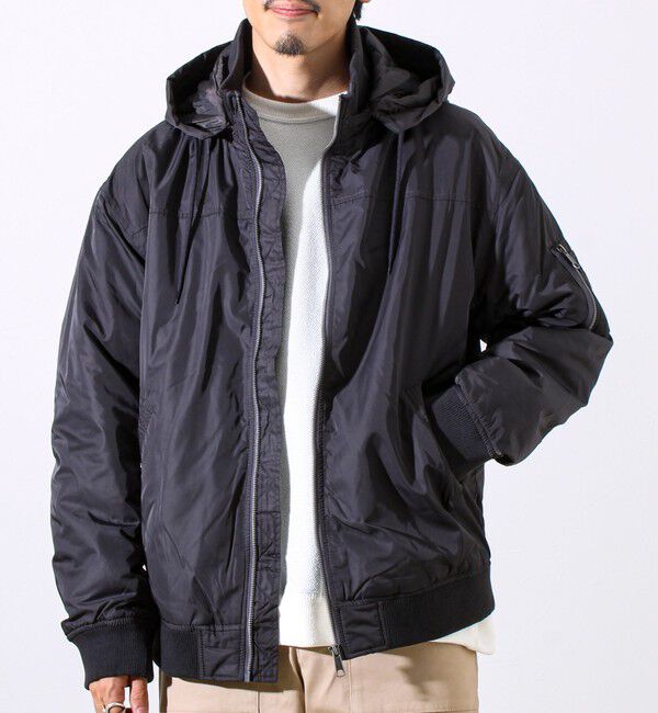 GLOSTER「【フード脱着/2WAY】リブスタンドブルゾン」|ブルゾン・スタジャン|