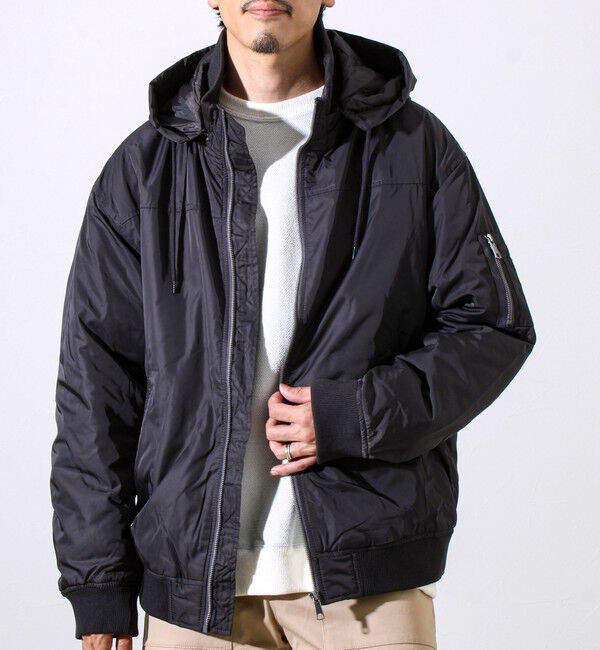 GLOSTER「【フード脱着/2WAY】リブスタンドブルゾン」|ブルゾン・スタジャン|