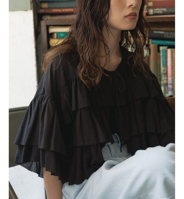 SALON adam et rope'「コットンラッフルブラウス」|シャツ・ブラウス|