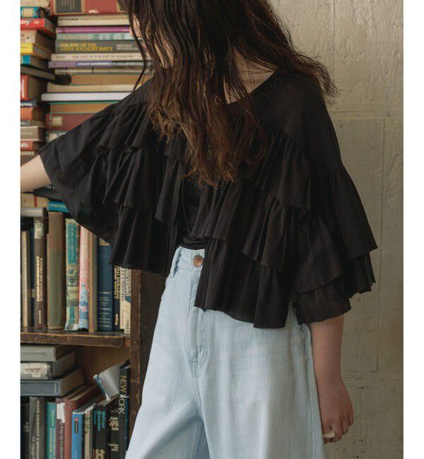 SALON adam et rope'「コットンラッフルブラウス」|シャツ・ブラウス|