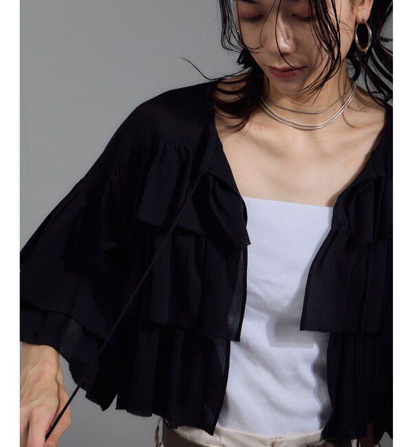 SALON adam et rope'「コットンラッフルブラウス」|シャツ・ブラウス|