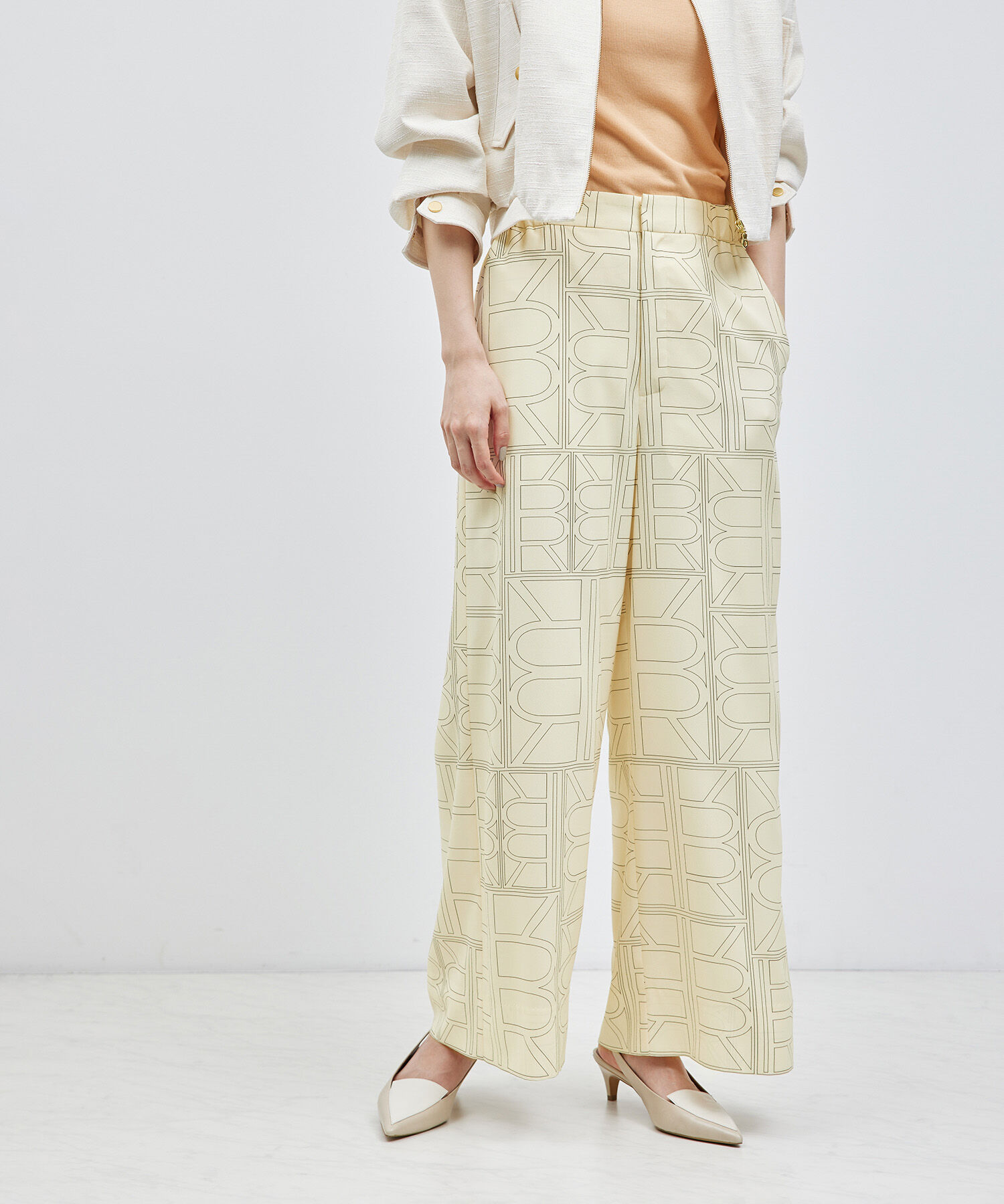 ROPE「【雑誌掲載】モノグラムプリントワイドパンツ【セットアップ対応】」|その他|