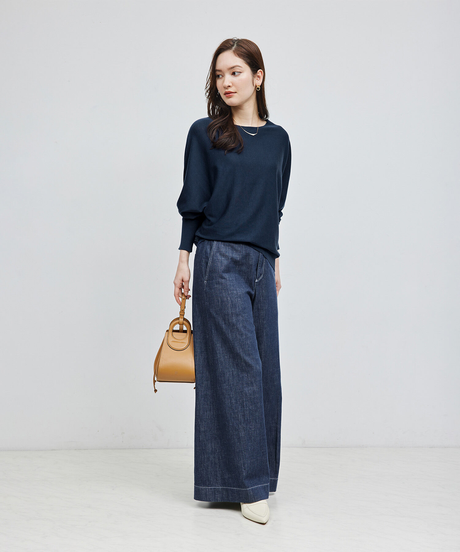 ROPE「シルクコットン ドルマンスリーブ プルオーバー」|ニット・セーター|