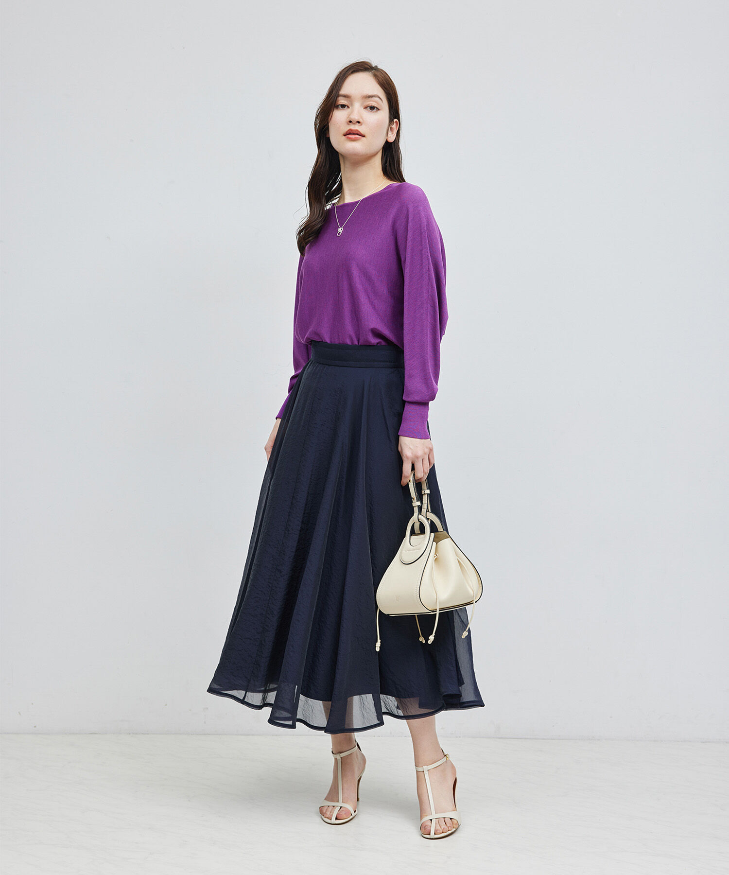 ROPE「シルクコットン ドルマンスリーブ プルオーバー」|ニット・セーター|