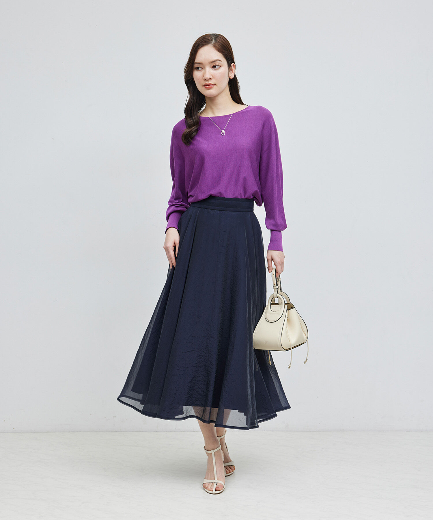 ROPE「シルクコットン ドルマンスリーブ プルオーバー」|ニット・セーター|