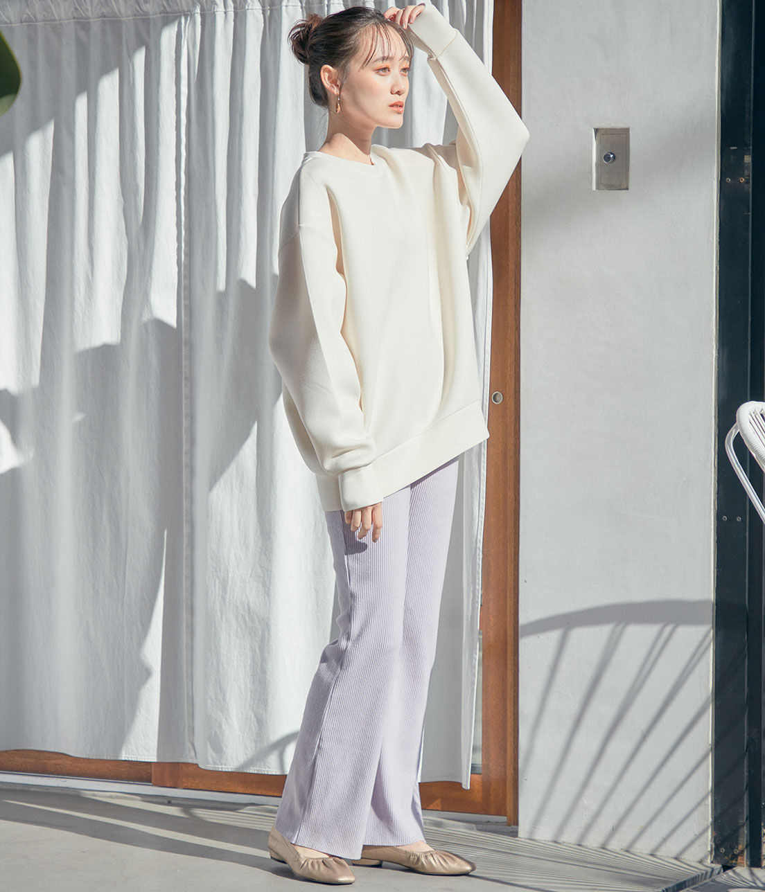 VIS「カットフレアリブパンツ」|その他|