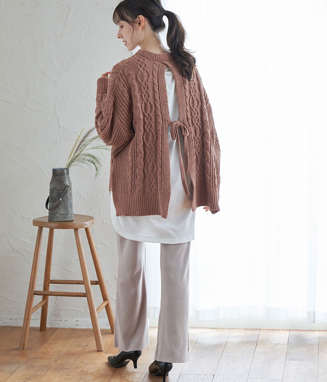 VIS「カットフレアリブパンツ」|その他|