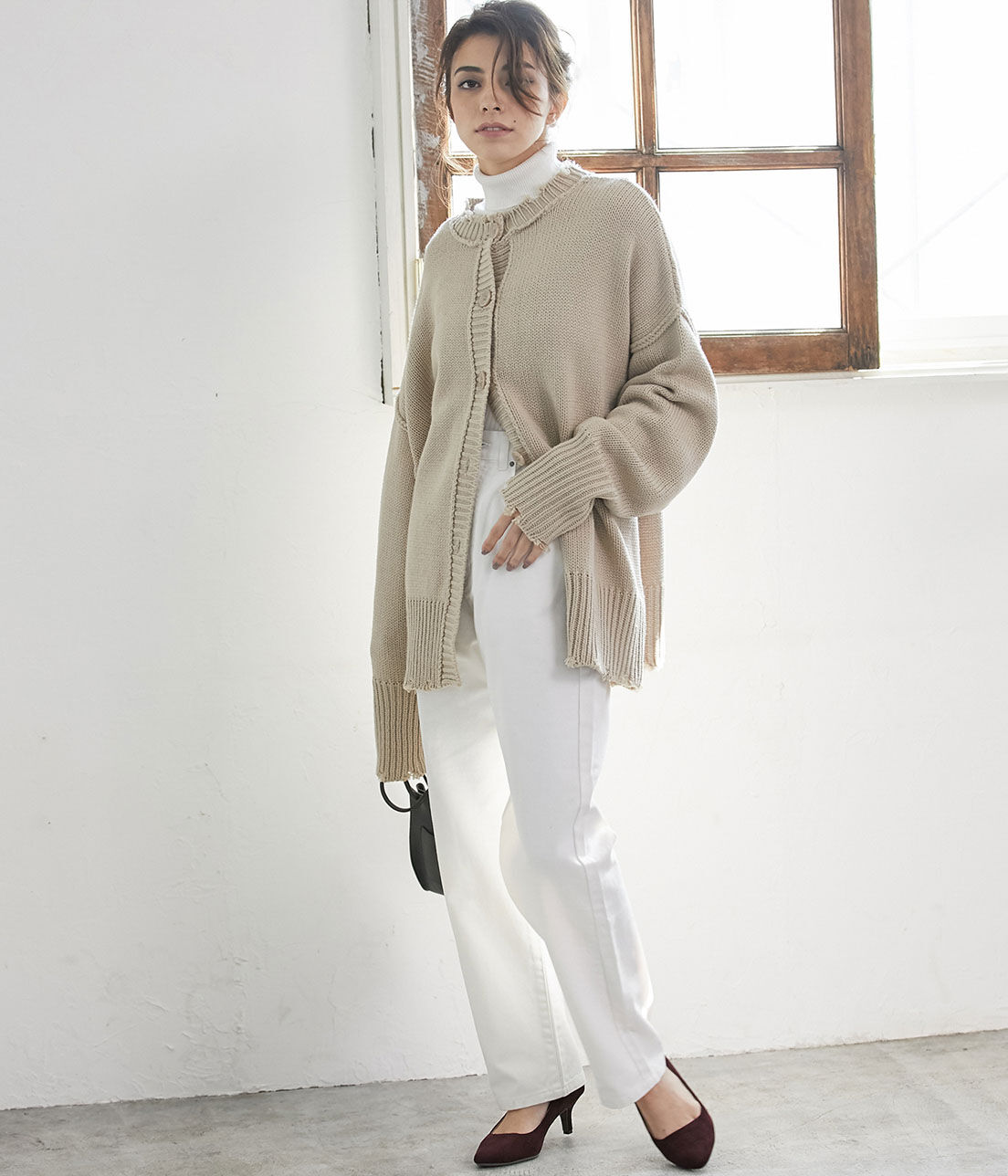 VIS「ツイル＆デニムストレートパンツ」|デニム|