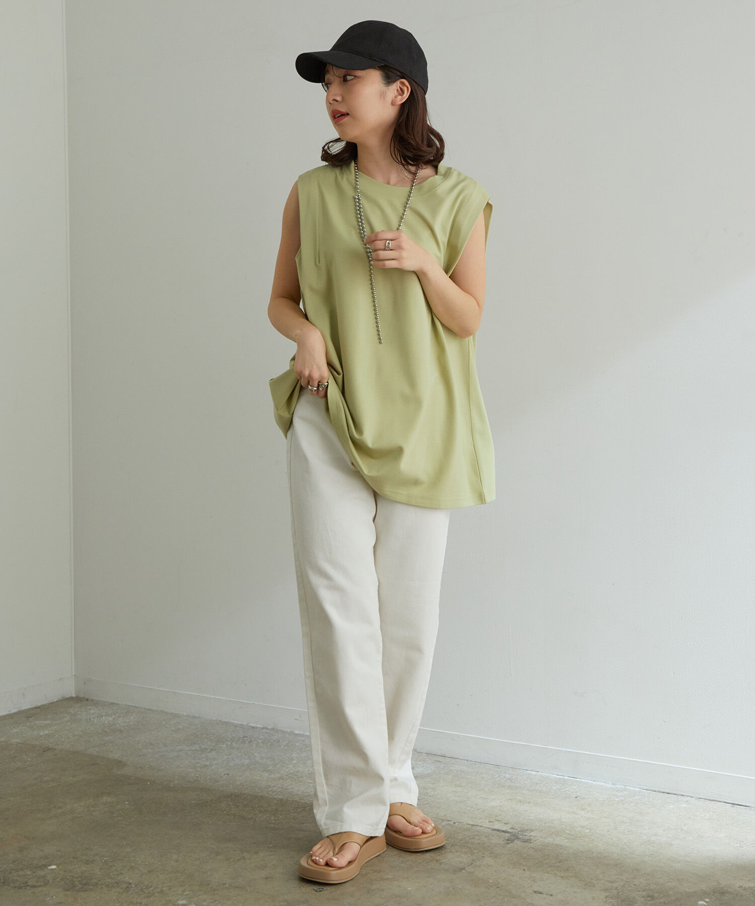 VIS「ツイル＆デニムストレートパンツ」|デニム|