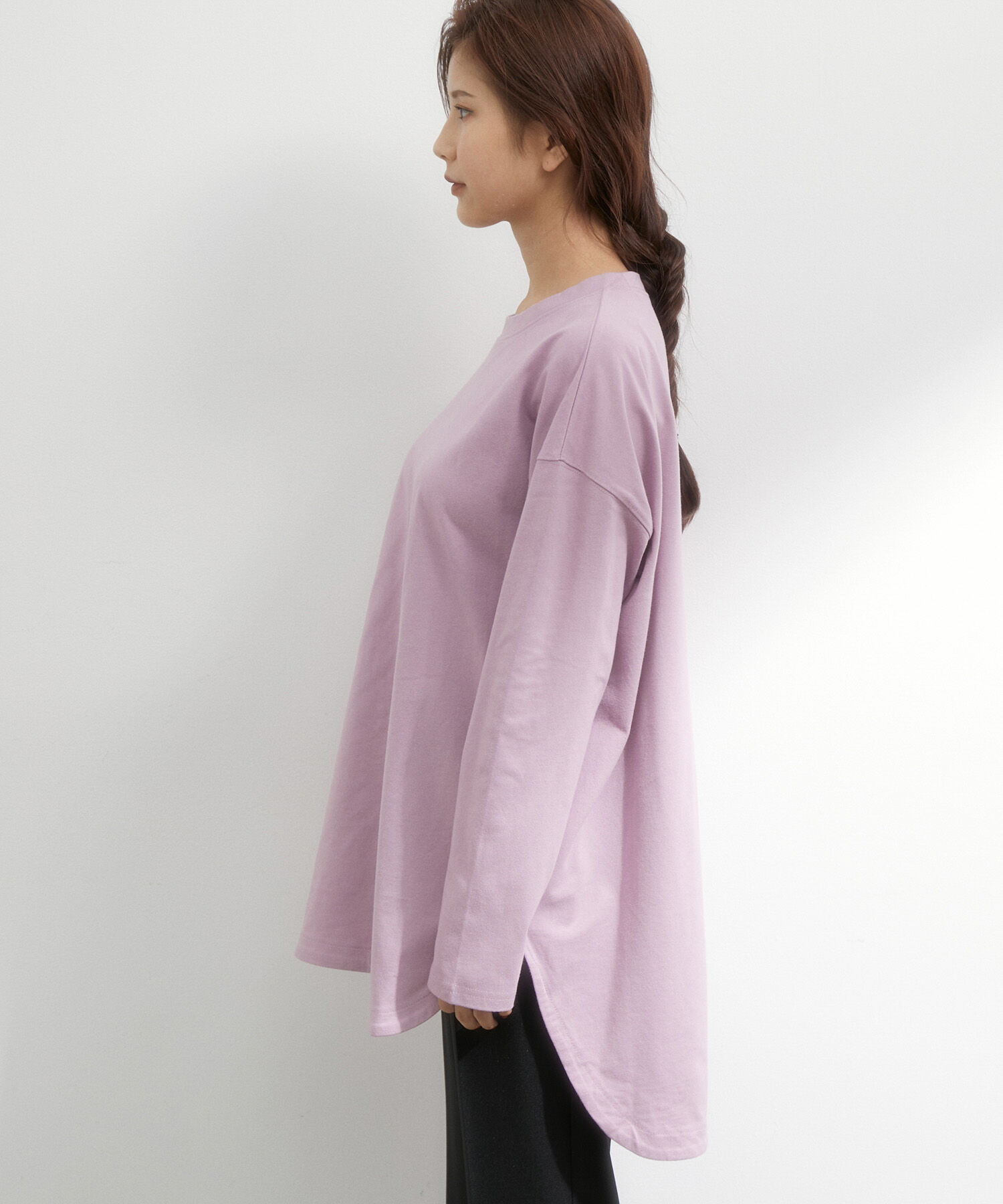 VIS「シルエットスッキリUSAコットンロングTシャツ」|Tシャツ・カットソー|