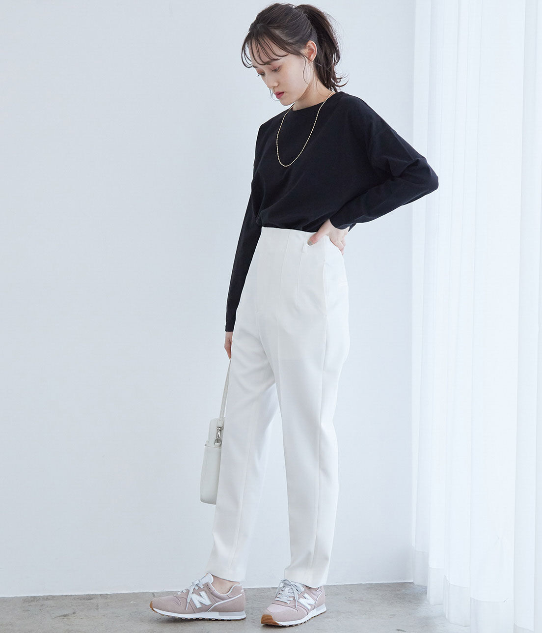 VIS「シルエットスッキリUSAコットンロングTシャツ」|Tシャツ・カットソー|