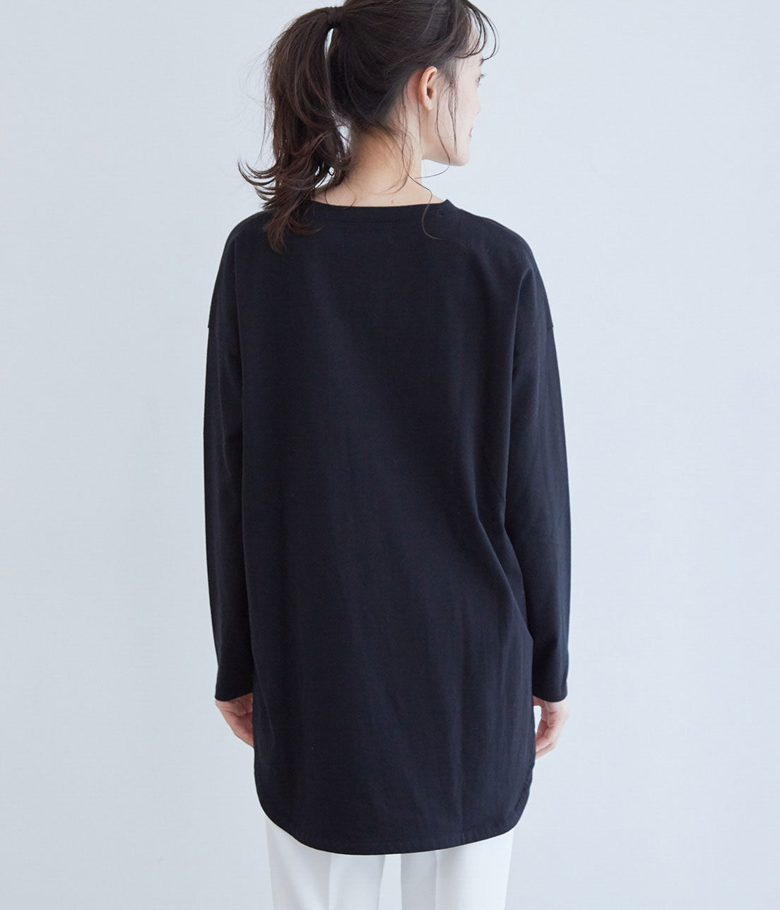 VIS「シルエットスッキリUSAコットンロングTシャツ」|Tシャツ・カットソー|