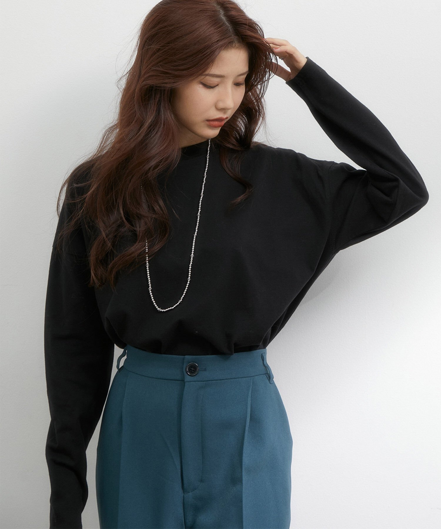 VIS「シルエットスッキリUSAコットンロングTシャツ」|Tシャツ・カットソー|