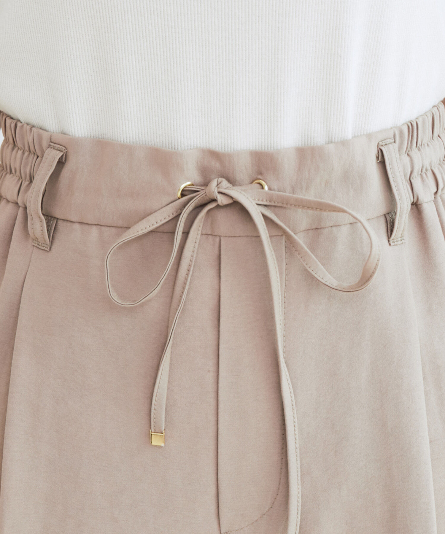 VIS「【新色追加】【接触冷感・洗える】リネンライクイージーパンツ【セットアップ対応】」|スラックス|