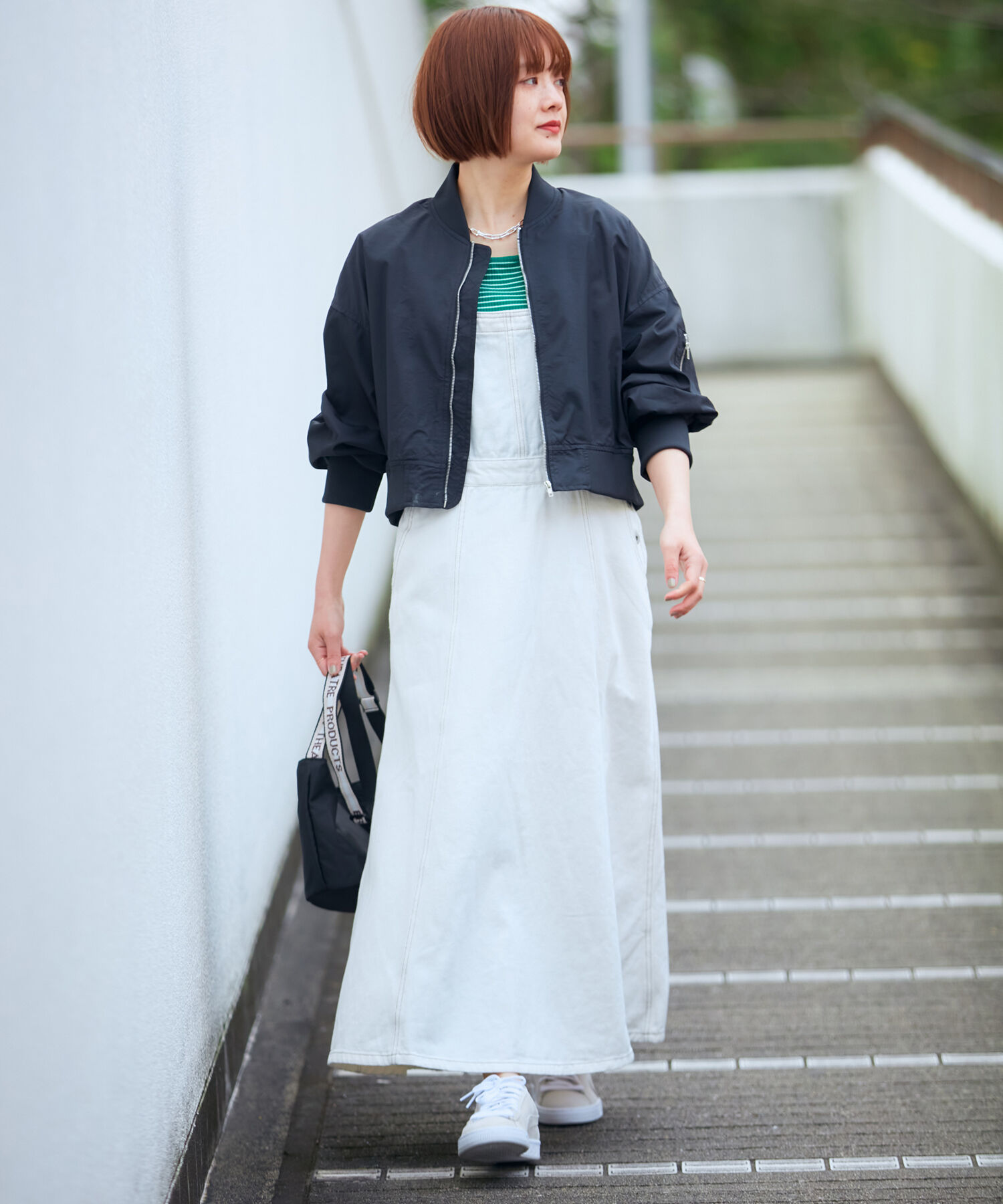 vis-a-vis「【WEB限定】デニム＆ツイルジャンパースカート」|ジャンパースカート|