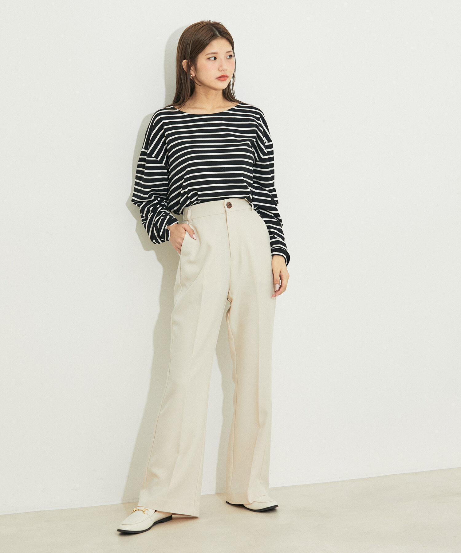 vis-a-vis「【WEB限定】【洗える】フレアパンツ」|スラックス|