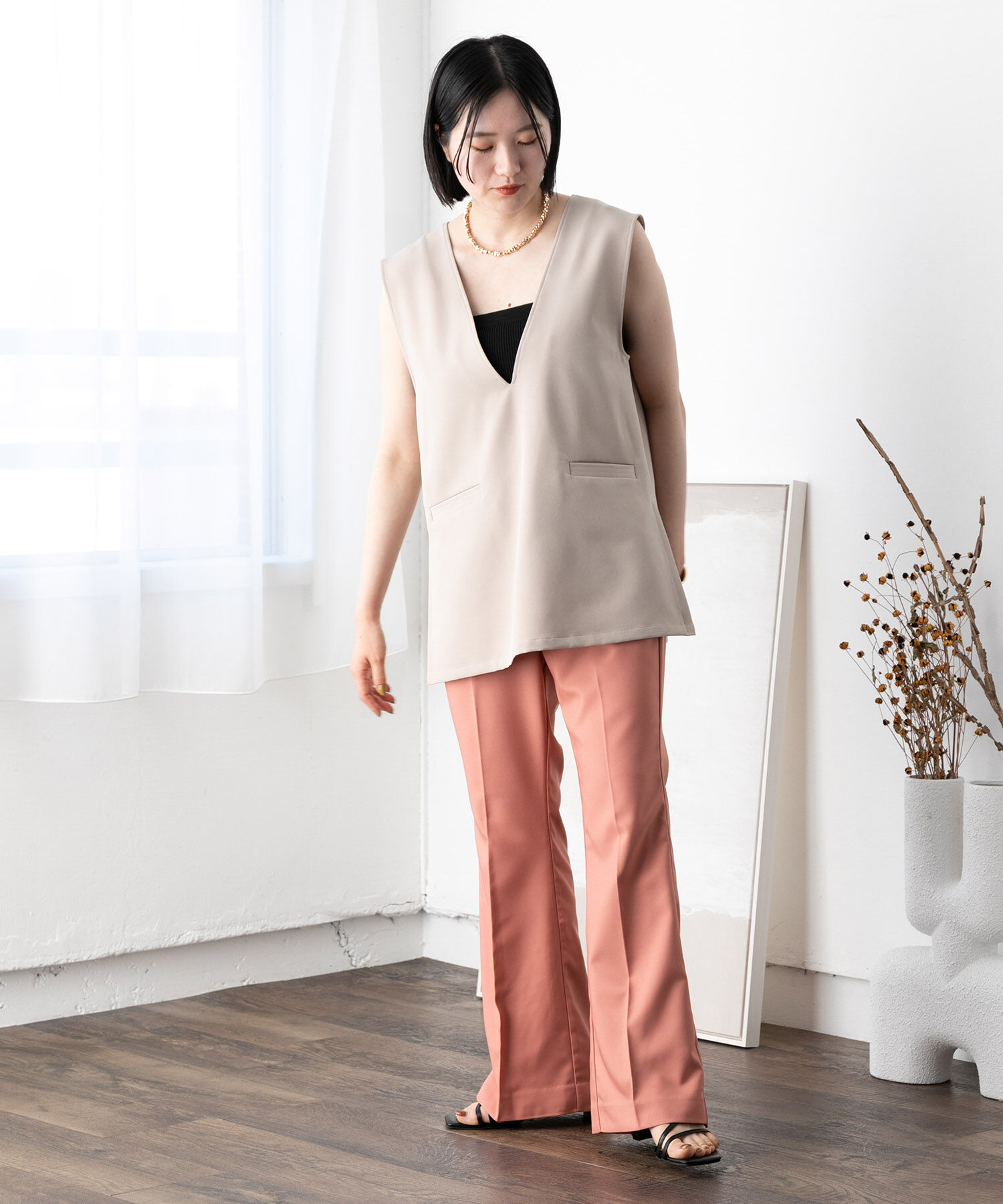 vis-a-vis「【WEB限定】【洗える】フレアパンツ」|スラックス|