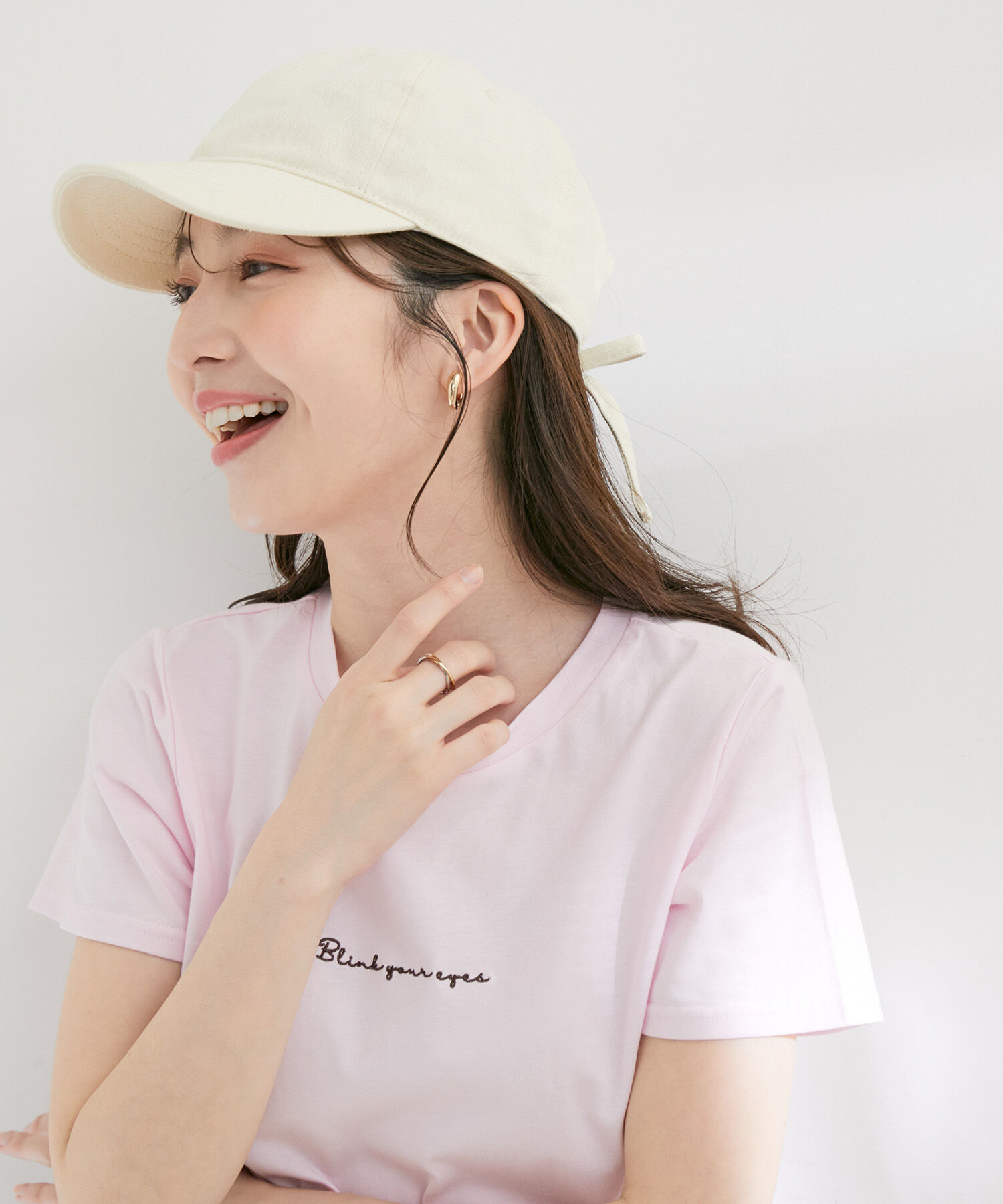 VIS「バックリボンキャンバスキャップ」|キャップ・キャスケット|