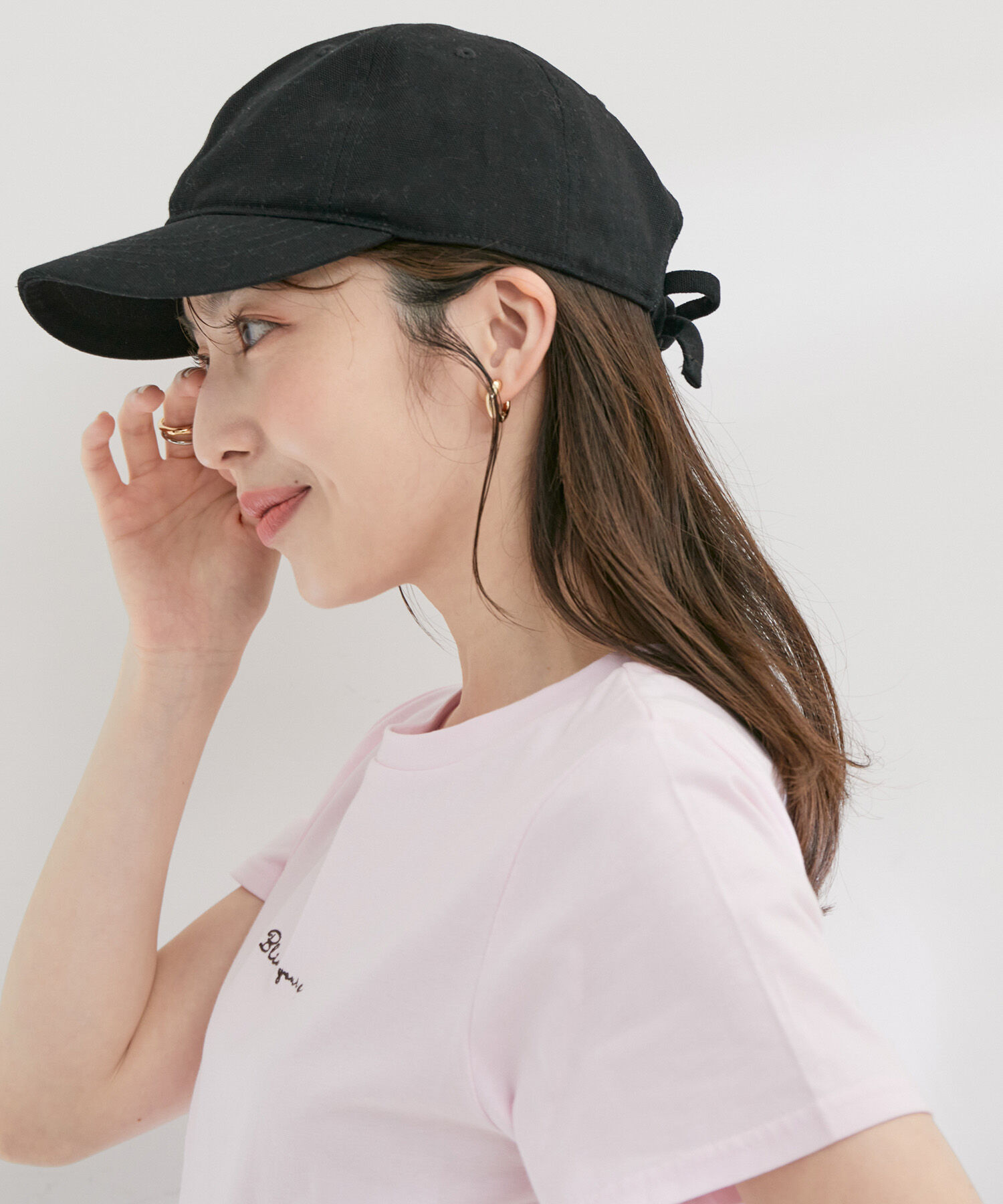 VIS「バックリボンキャンバスキャップ」|キャップ・キャスケット|