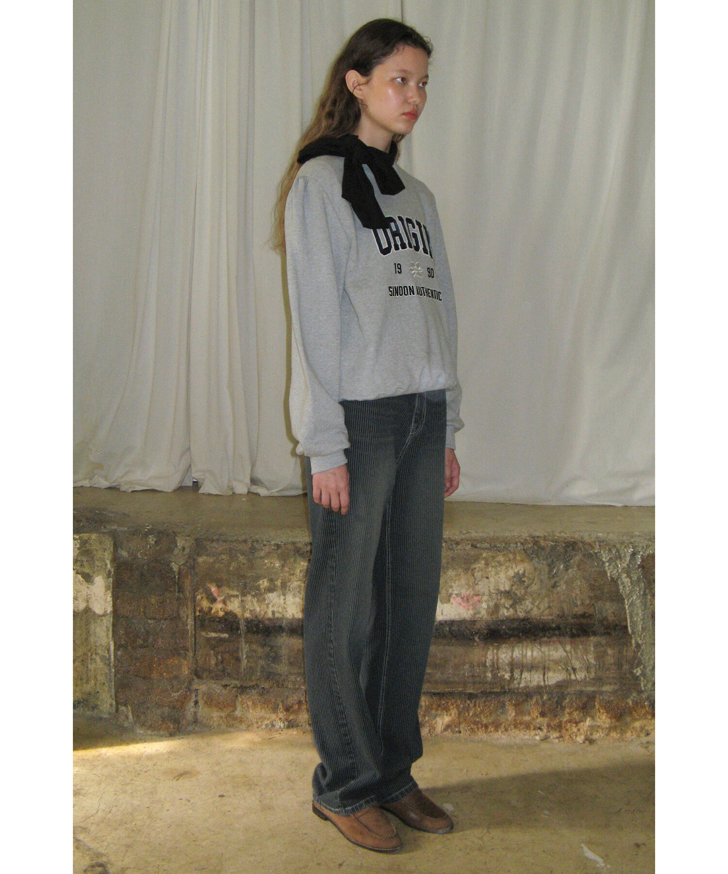 VIS「【韓国人気ブランド/sinoon】ORIGINパフスウェットプルオーバー【洗える】」|スウェット・ジャージ|