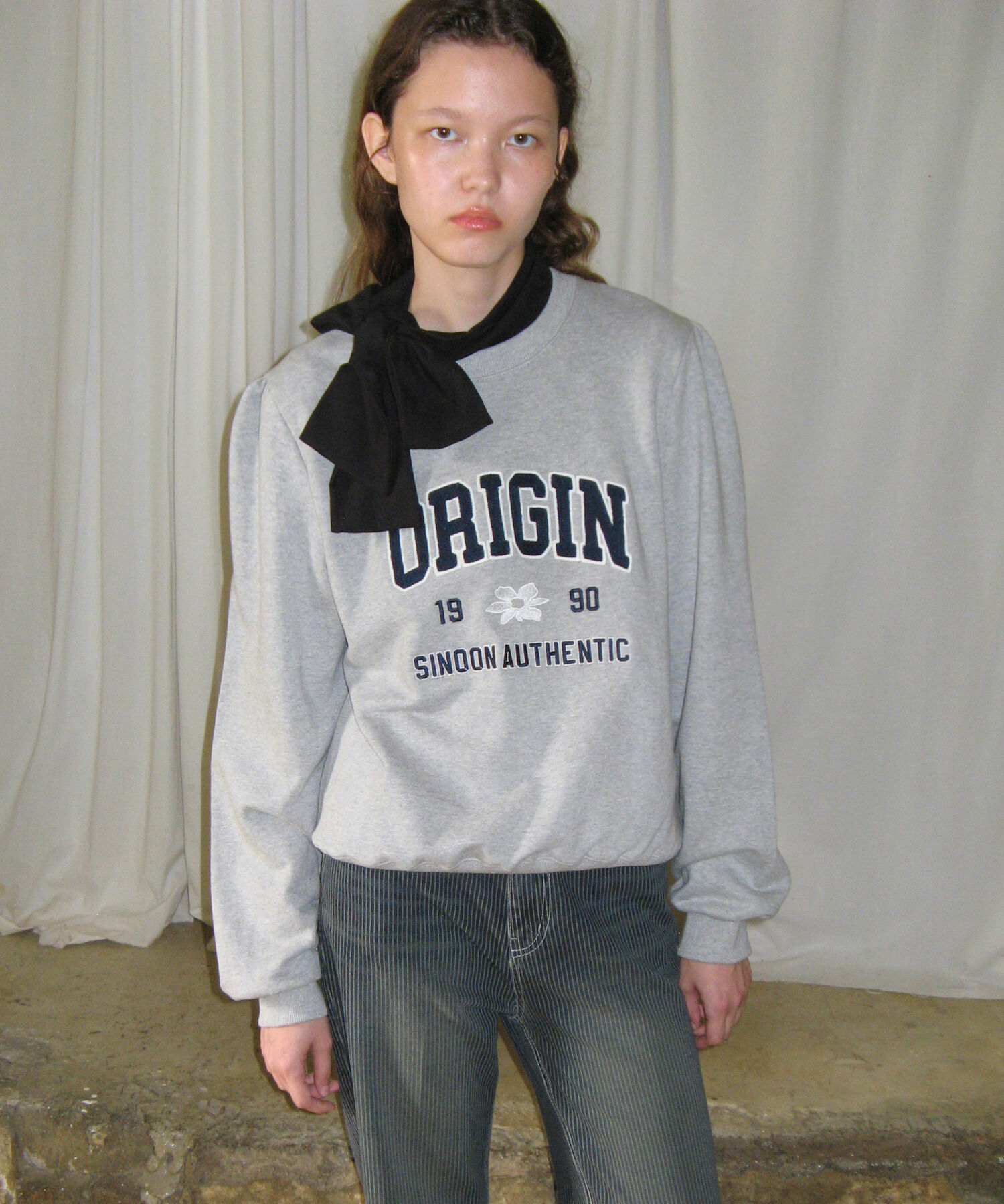 VIS「【韓国人気ブランド/sinoon】ORIGINパフスウェットプルオーバー【洗える】」|スウェット・ジャージ|