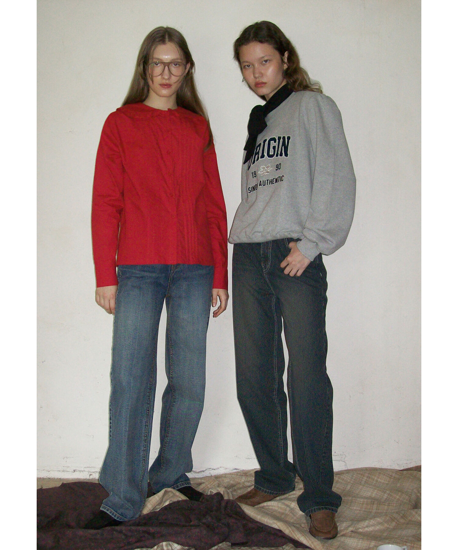 VIS「【韓国人気ブランド/sinoon】ORIGINパフスウェットプルオーバー【洗える】」|スウェット・ジャージ|