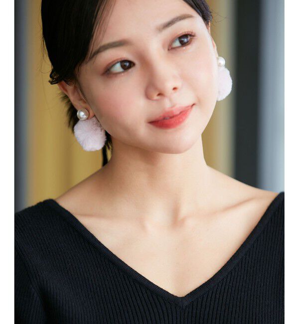 VIS「【2WAY】フェイクファーパールピアス」|ピアス|