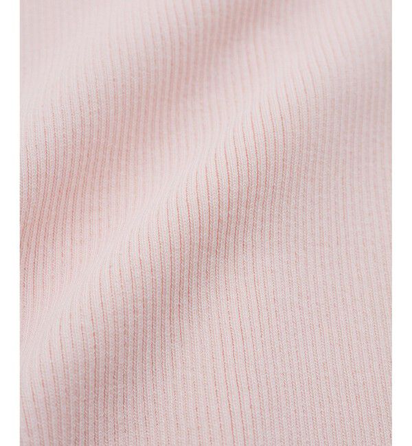 VIS「【アンチピリング】【UVケア】オフショルダー風リブニットプルオーバー」|ニット・セーター|