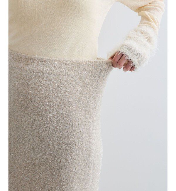 VIS「【セットアップ対応】ラメシャギーニットスカート【静電気防止】」|スカート|