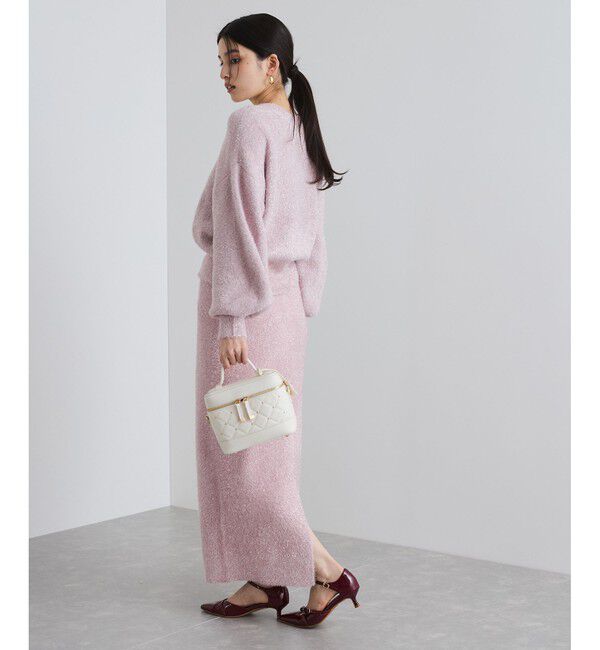 VIS「【セットアップ対応】ラメシャギーニットスカート【静電気防止】」|スカート|