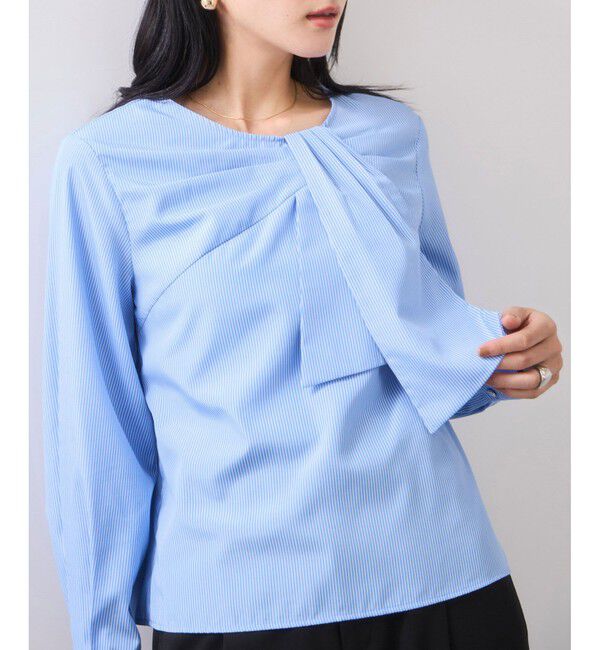 VIS「フロントねじりデザインブラウス」|シャツ・ブラウス|