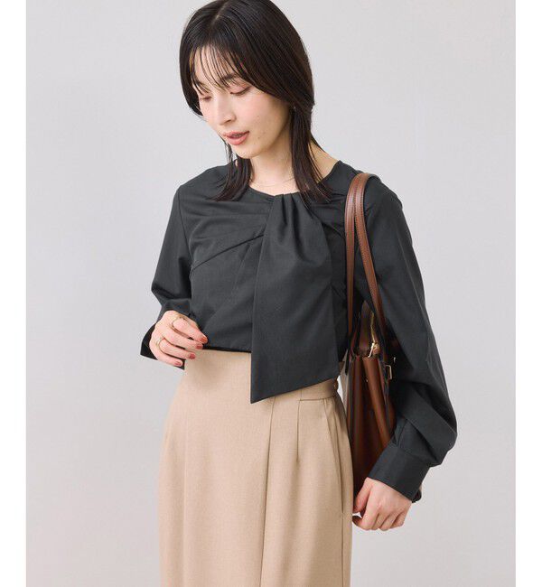 VIS「フロントねじりデザインブラウス」|シャツ・ブラウス|