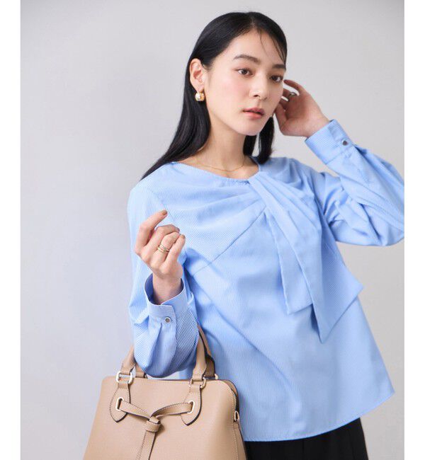 VIS「フロントねじりデザインブラウス」|シャツ・ブラウス|
