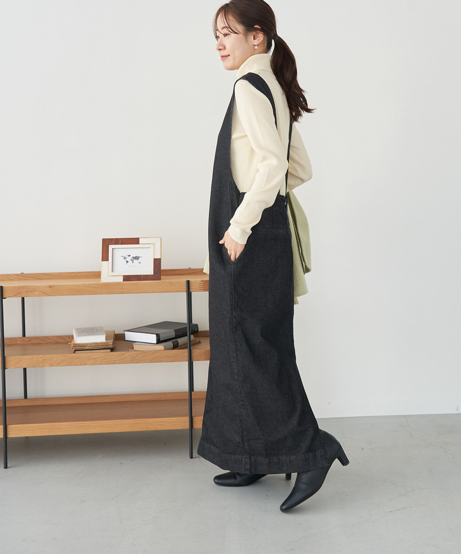 Rope&rsquo;Picnic「デニムジャンパーワンピース」|ジャンパースカート|