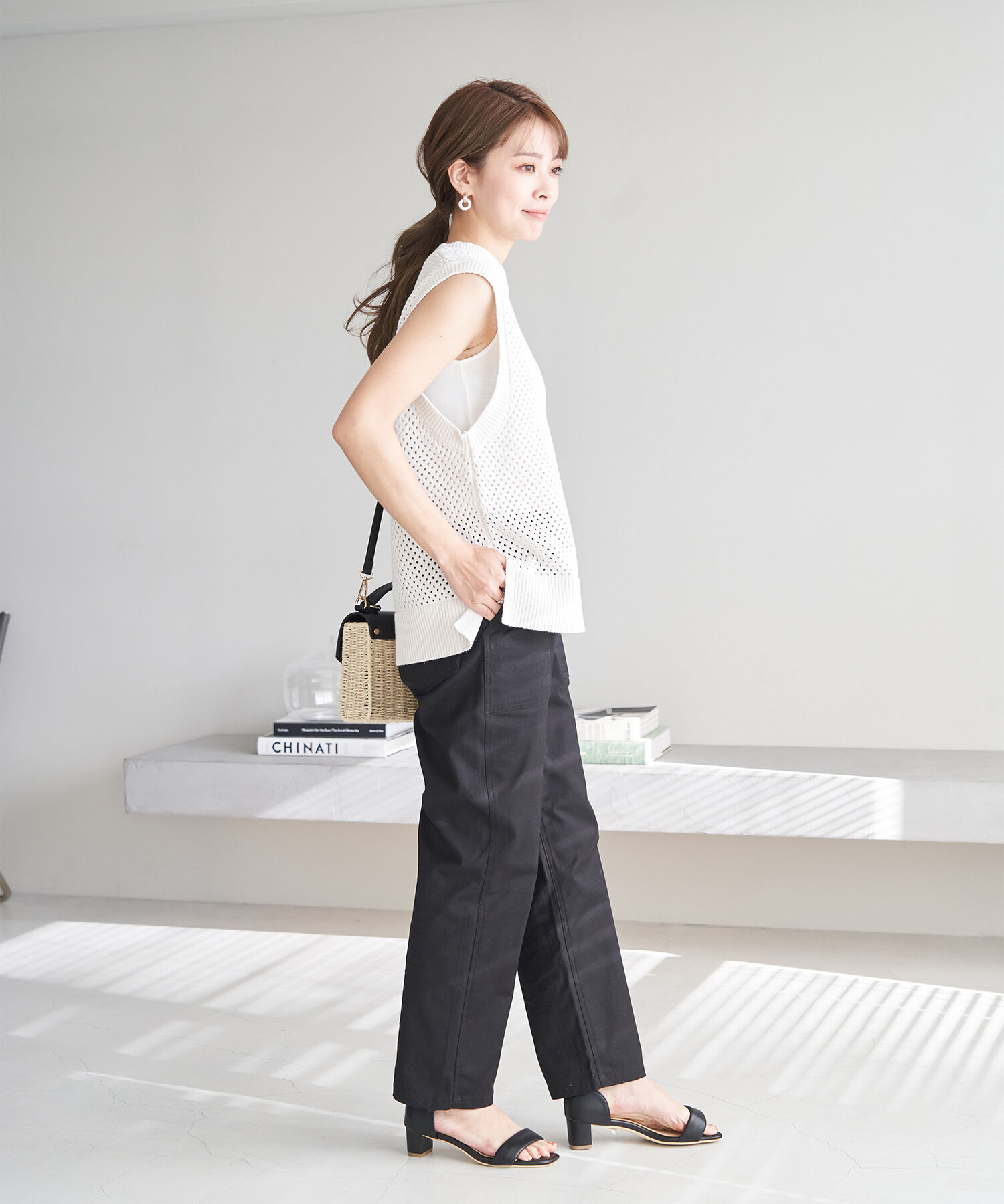 Rope&rsquo;Picnic「【WEB限定36サイズ/ブラック】バックサテンベイカーパンツ」|その他|