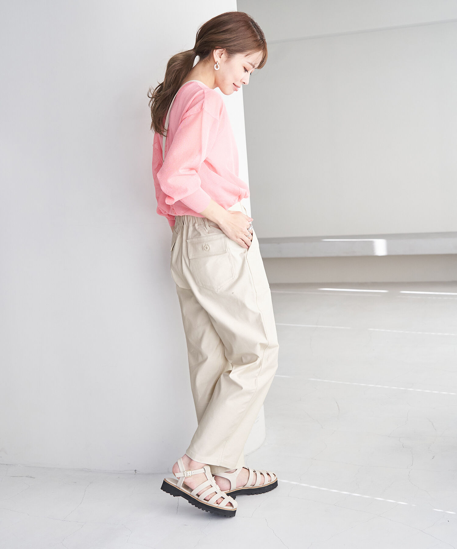 Rope&rsquo;Picnic「【WEB限定36サイズ/ブラック】バックサテンベイカーパンツ」|その他|