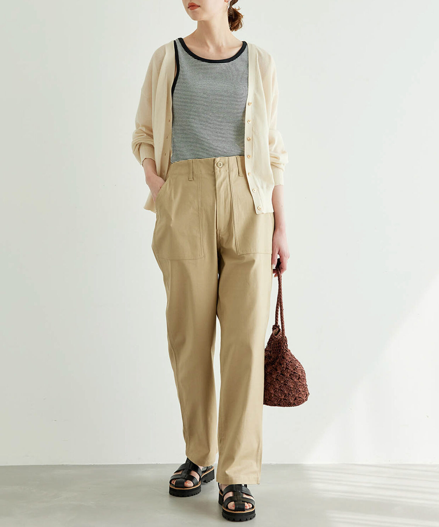 Rope&rsquo;Picnic「【WEB限定36サイズ/ブラック】バックサテンベイカーパンツ」|その他|