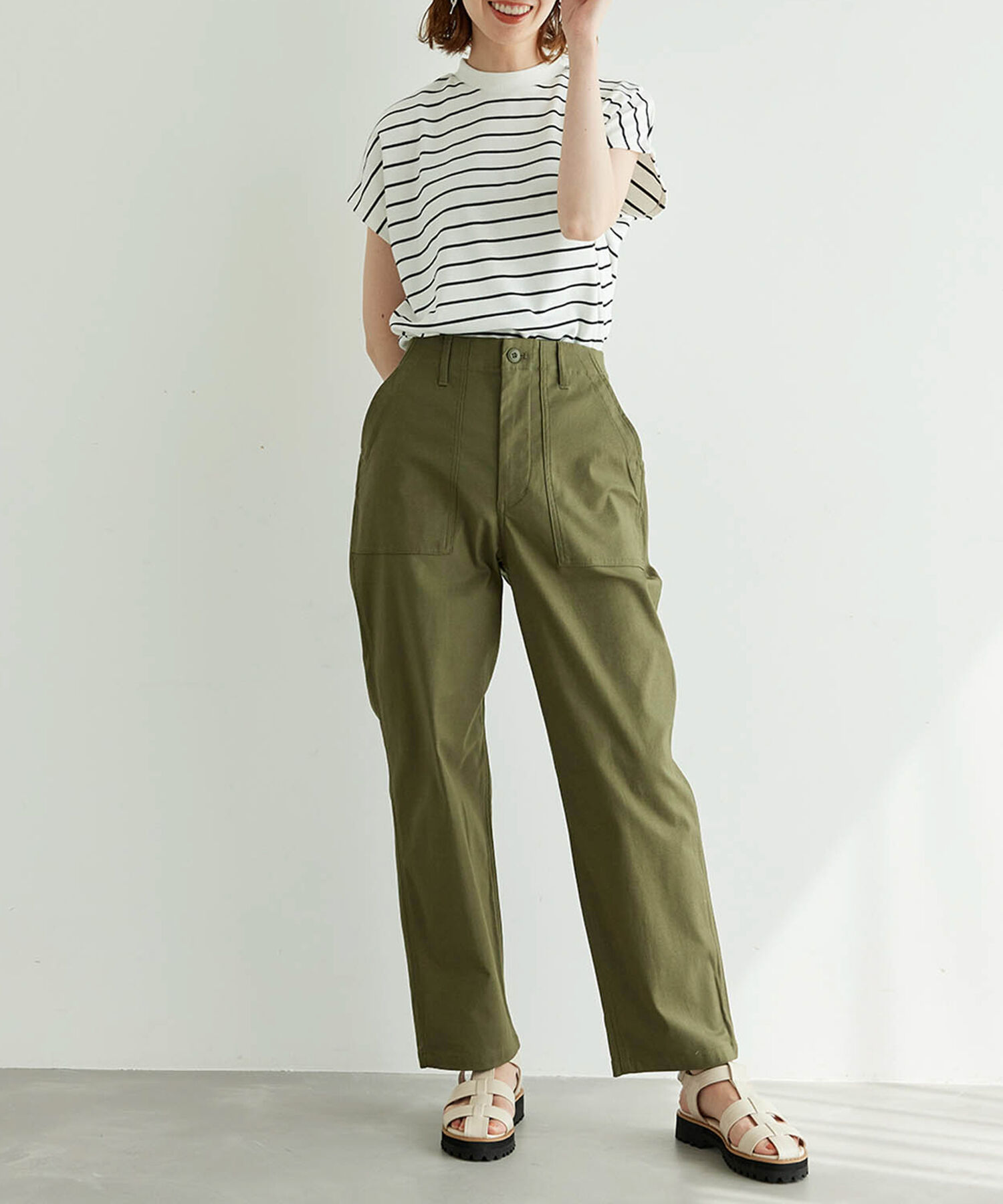 Rope&rsquo;Picnic「【WEB限定36サイズ/ブラック】バックサテンベイカーパンツ」|その他|