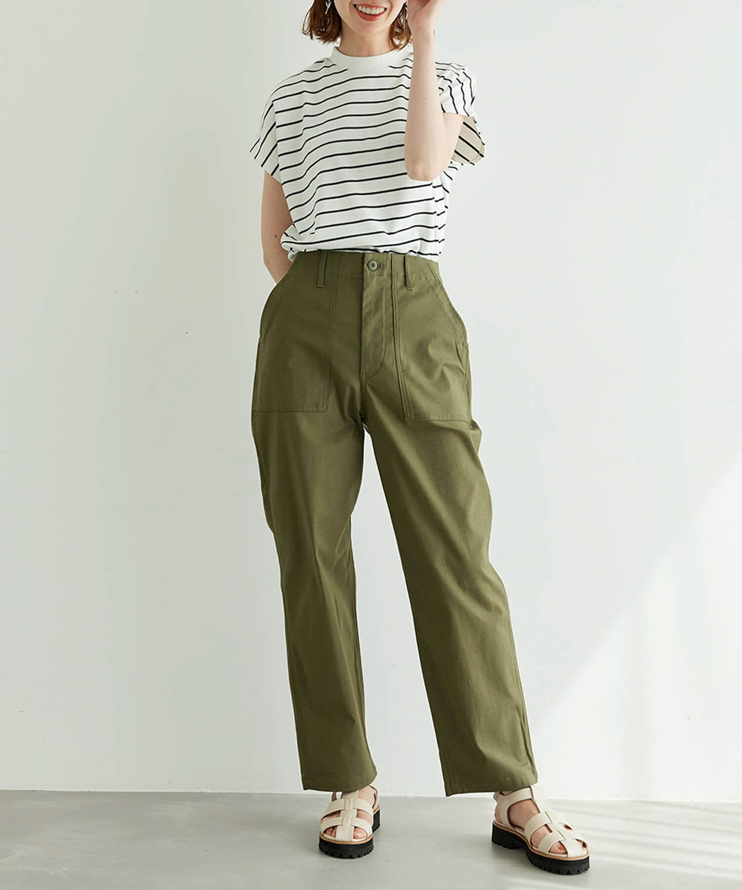 Rope&rsquo;Picnic「【WEB限定36サイズ/ブラック】バックサテンベイカーパンツ」|その他|