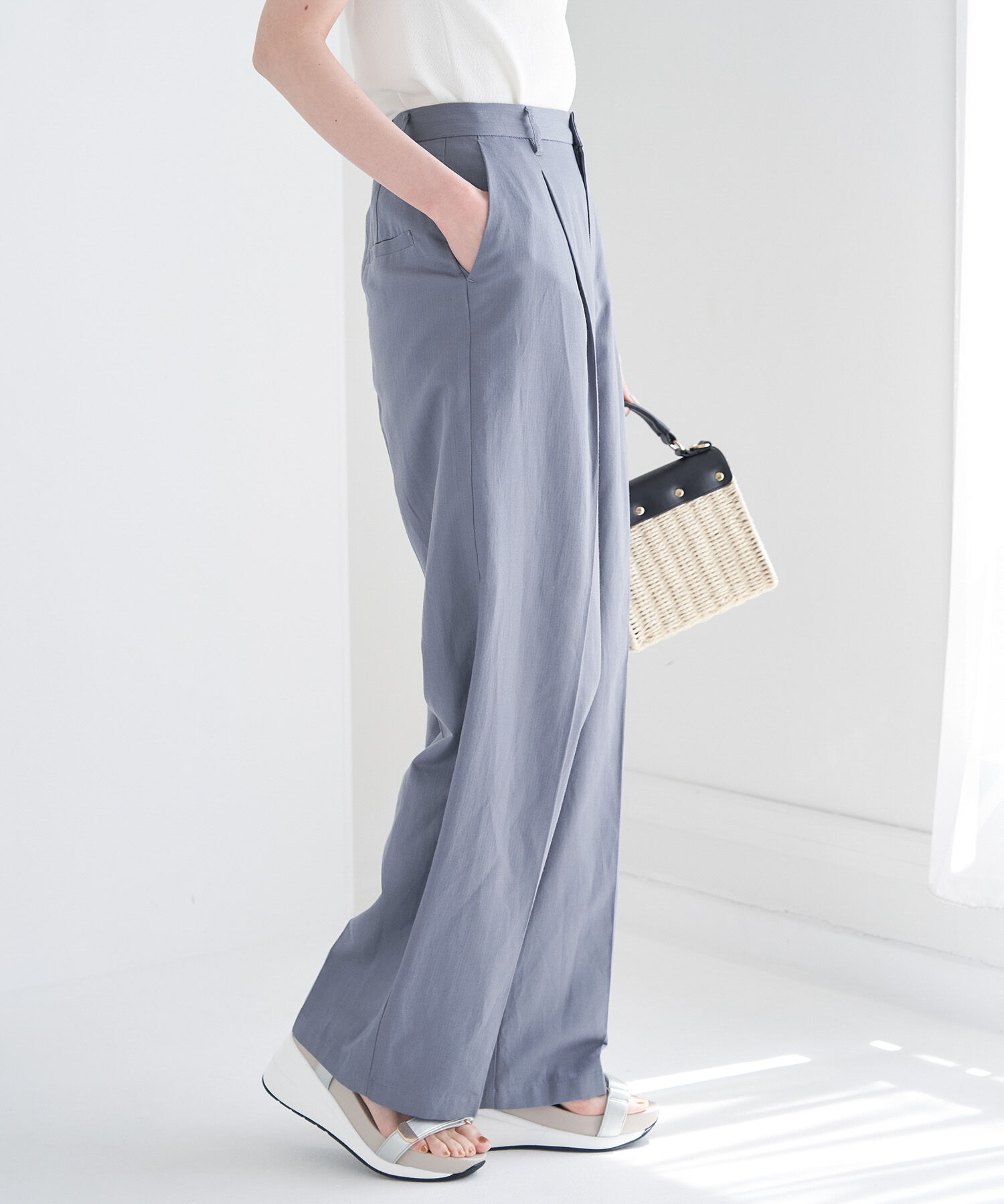 Rope&rsquo;Picnic「【WEB限定】麻混ストレートパンツ」|その他|