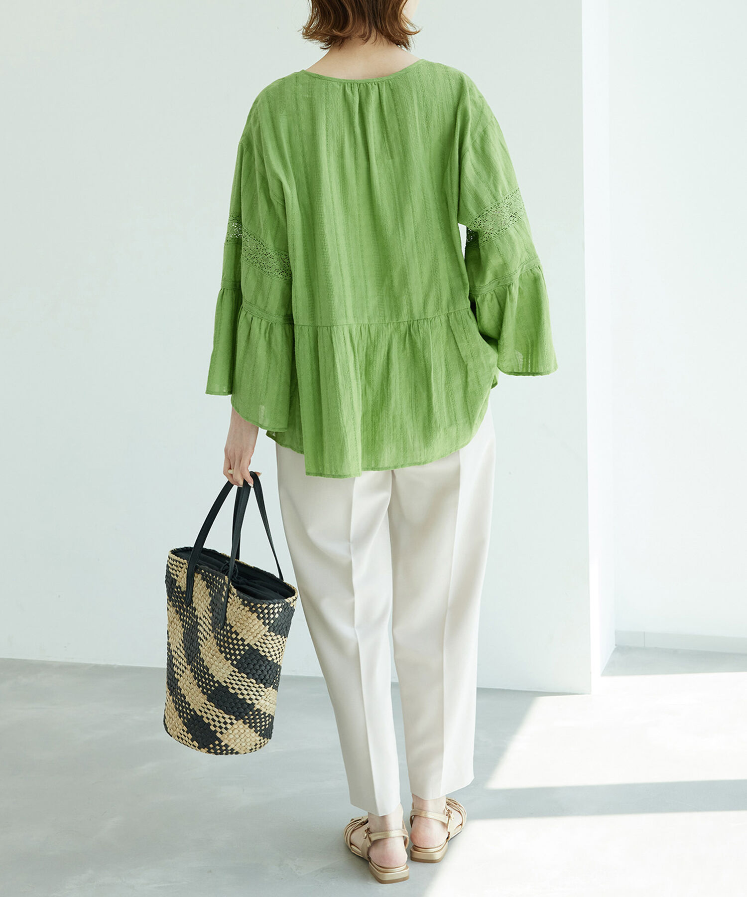 Rope&rsquo;Picnic「【WEB限定】レース切り替えブラウス」|シャツ・ブラウス|