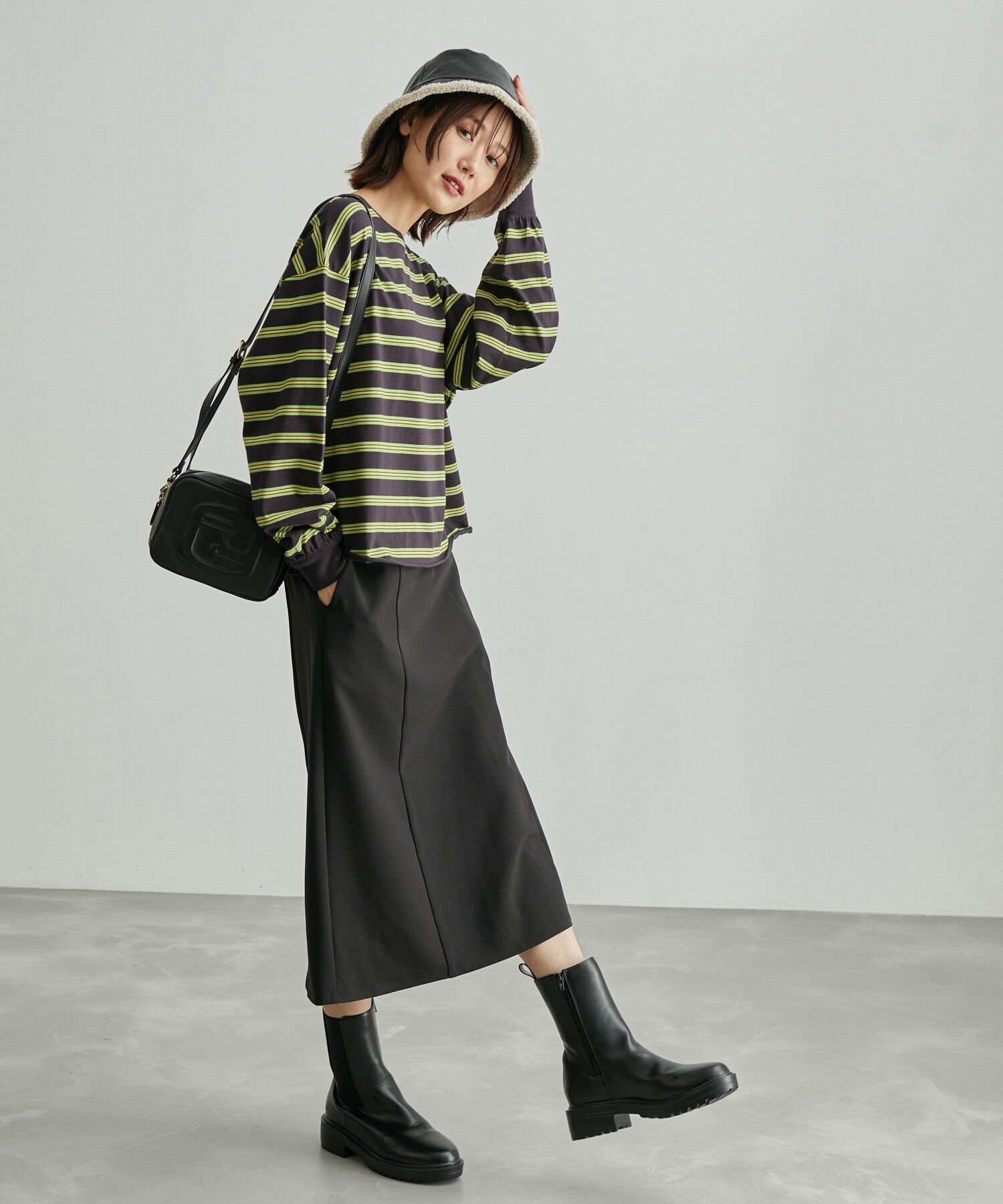 Rope&rsquo;Picnic「【WEB限定カラー:ピンク】ラク美/セミフレアスカート」|スカート|