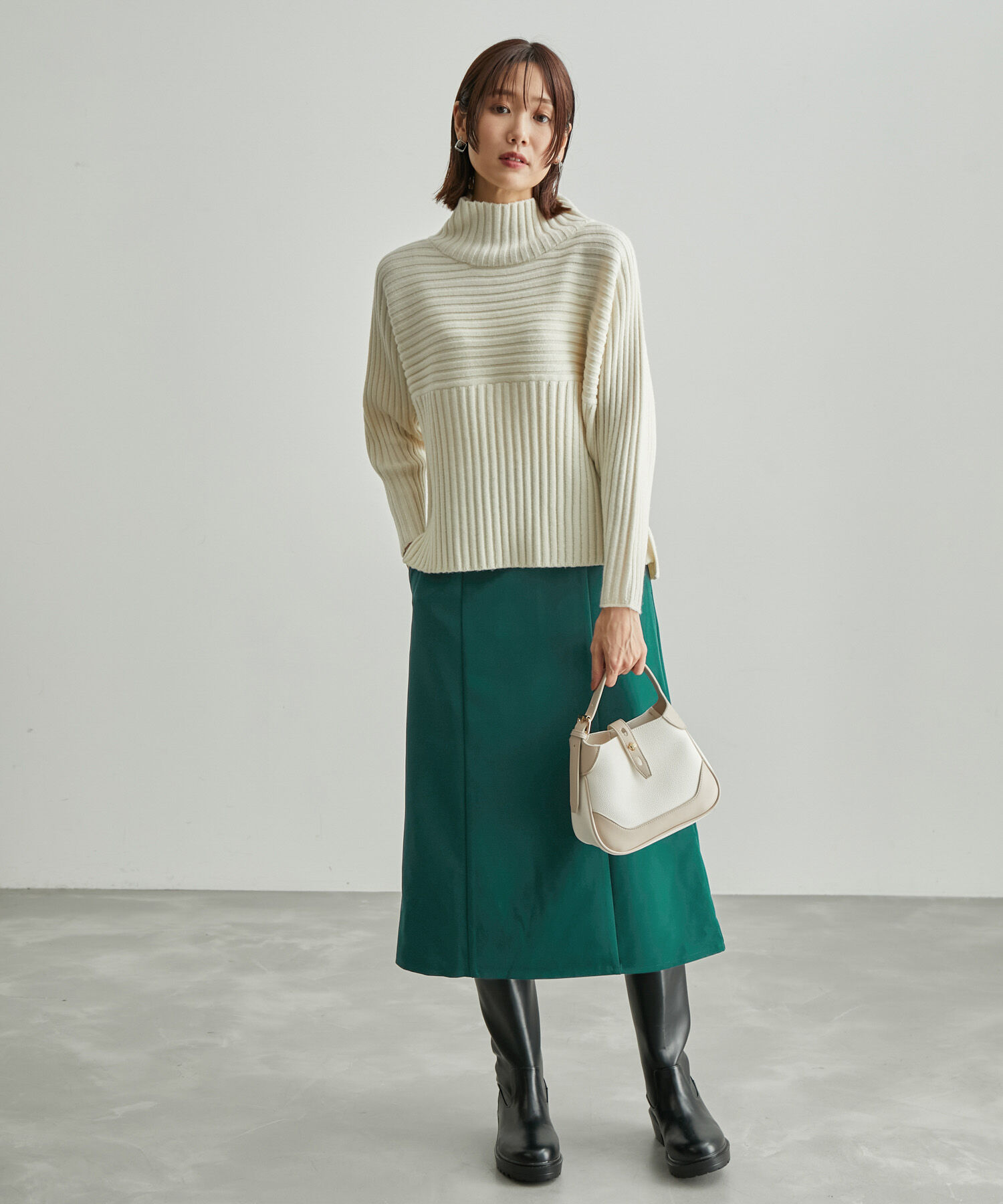 Rope&rsquo;Picnic「【WEB限定カラー:ピンク】ラク美/セミフレアスカート」|スカート|